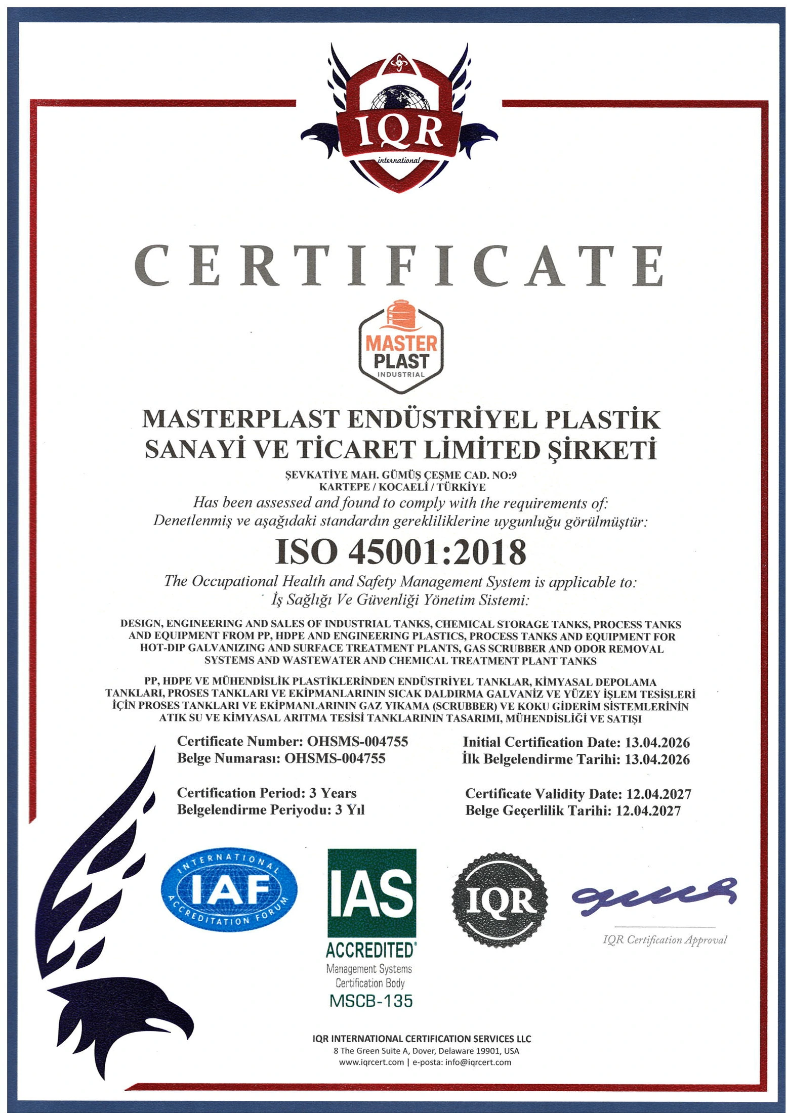 Masterplast Endüstriyel Belge Ek Sayfa 2