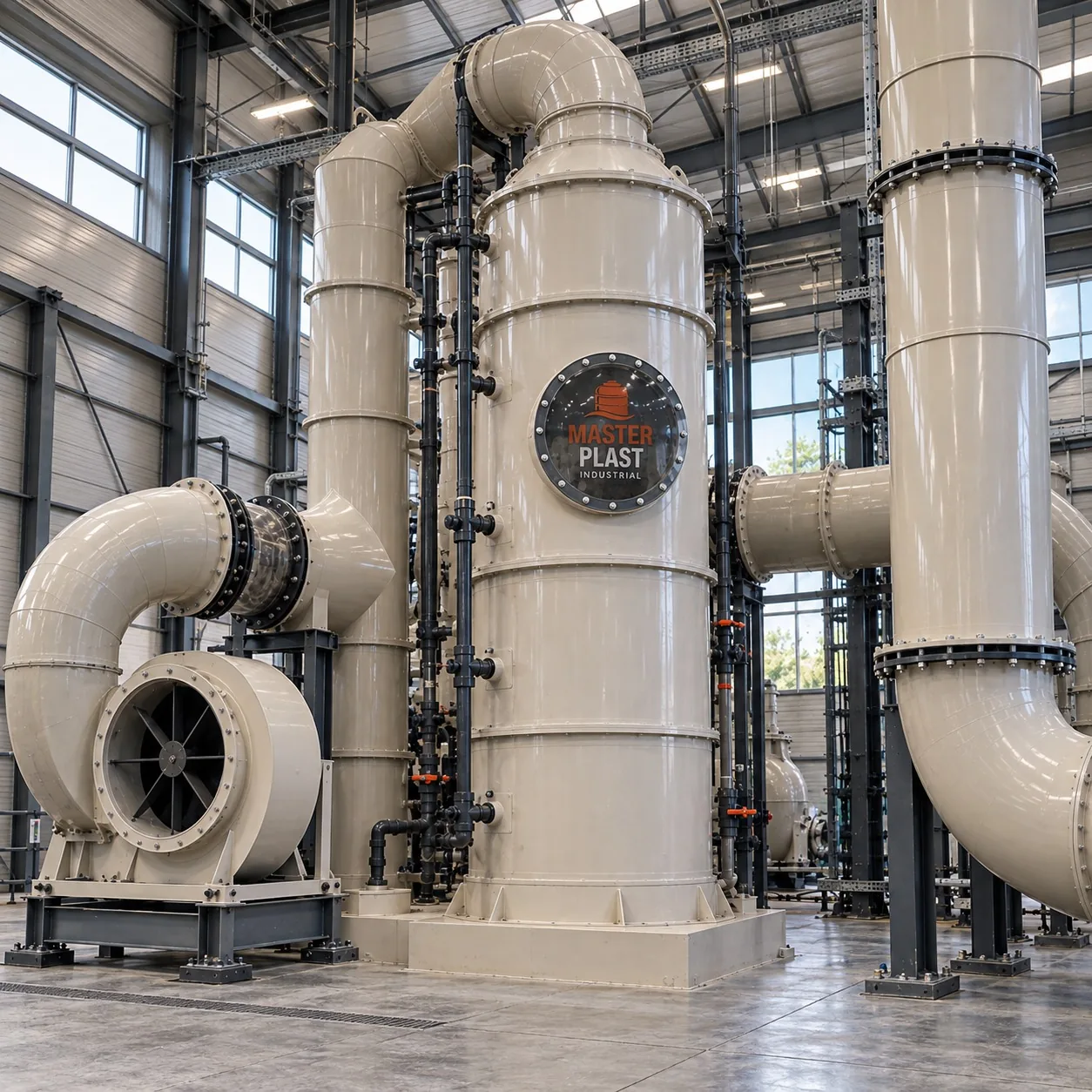 Masterplast Industrial PP scrubber ve havalandırma sistemi